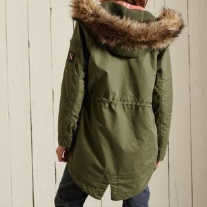 Superdry Women's Utility Parka Jacket The Rookie XS army green